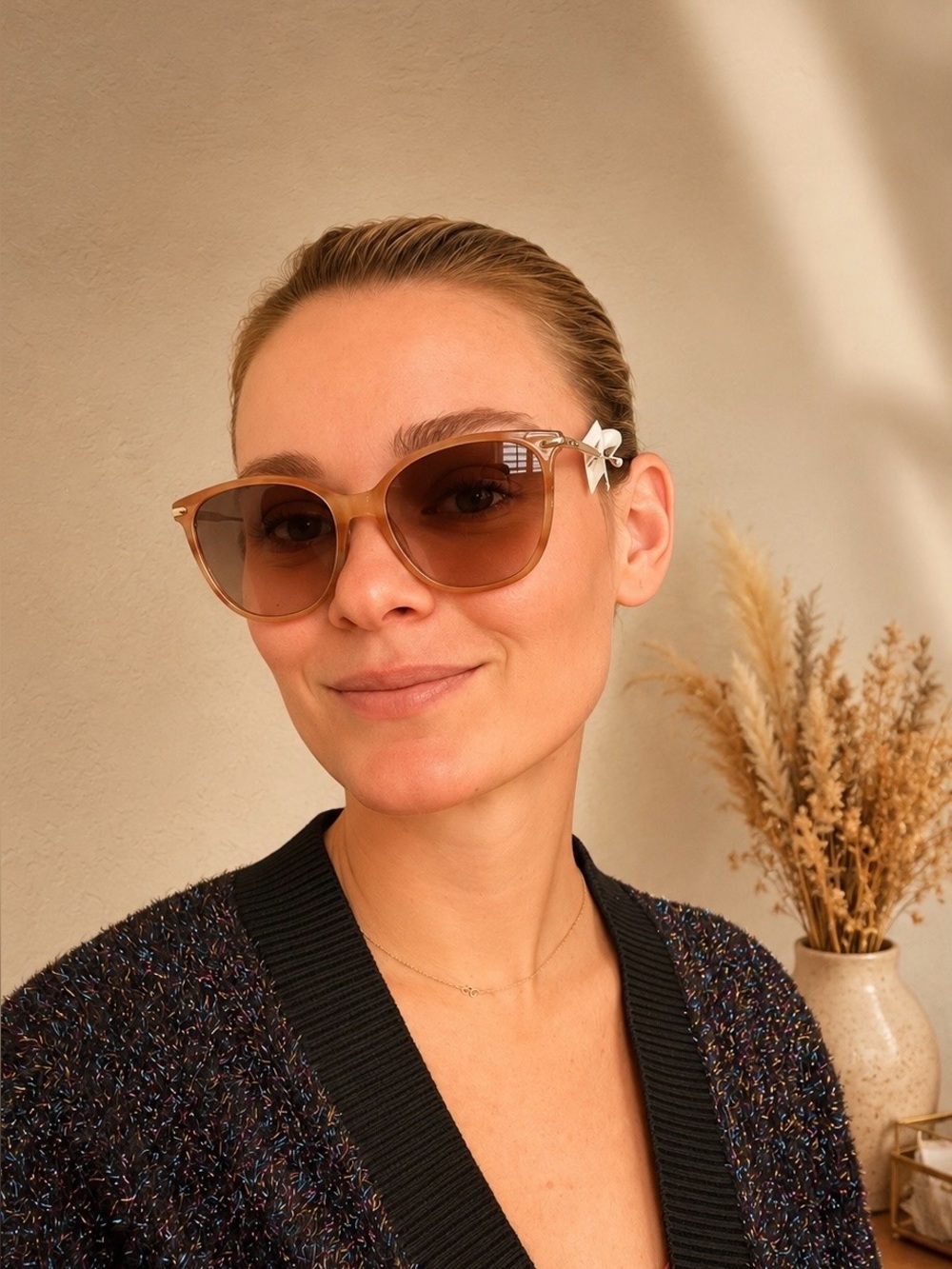 Longchamp Paris LO660S Women’s Designer Sunglasses Tan Acetate Full Rim NWT